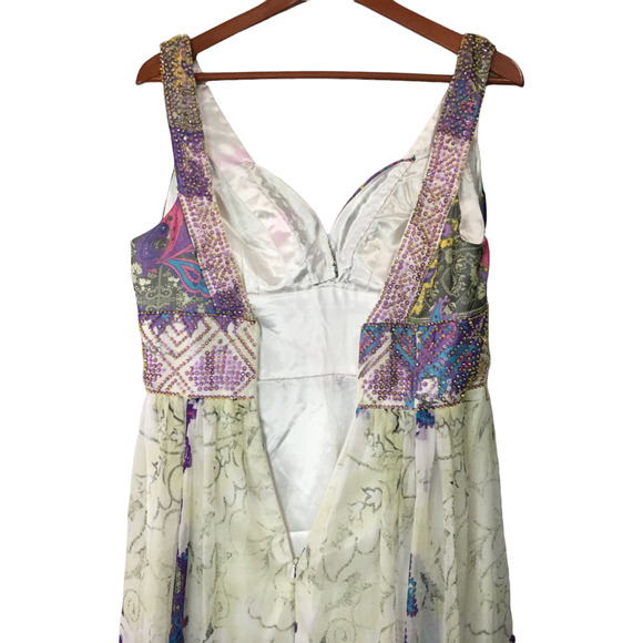 Sugar Plum Women's Beaded V-neck Strap Maxi Dress Size Small (6) Multicolor - Picture 5 of 12
